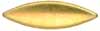 Inlay, Lozenge Oval, 
0.77" by 0.023", brass 0.040" thick
